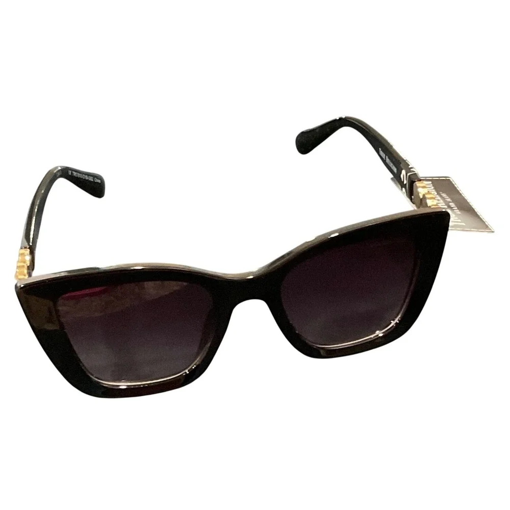 True religion‎ women's sunglasses black gold rhinestone cats eye TR57810 D1B GS2